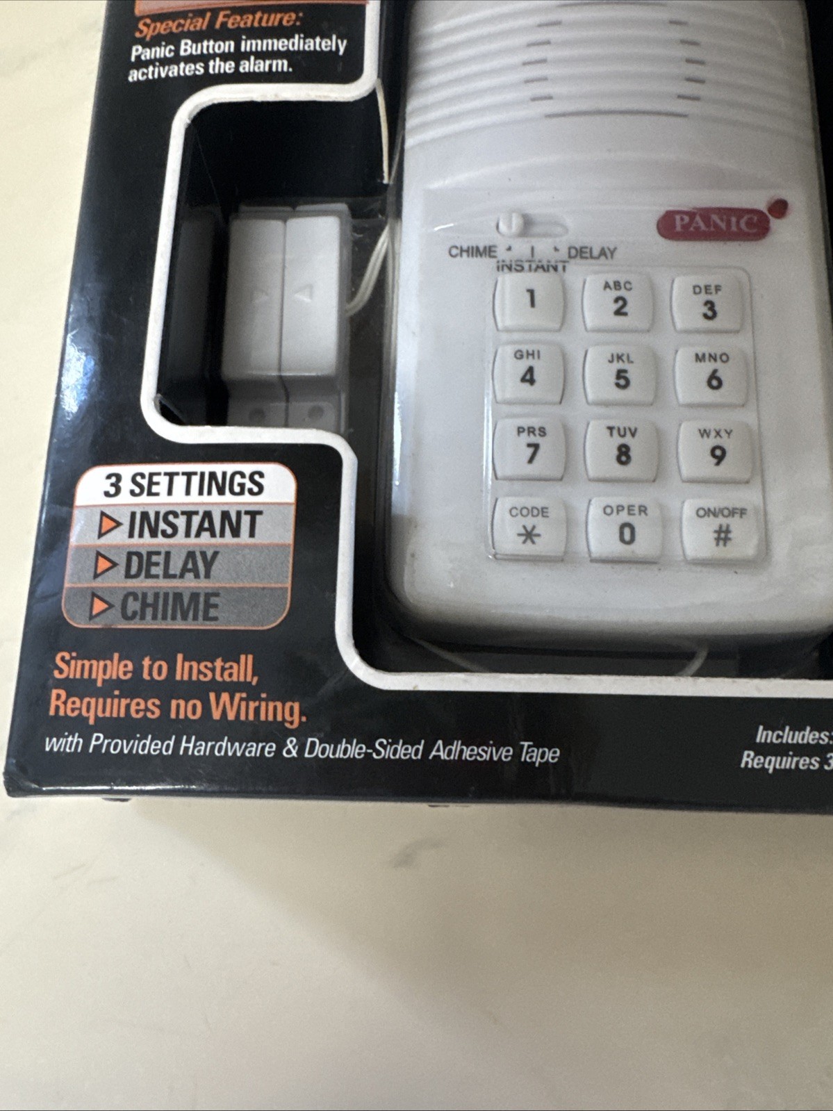 Secure Pro Keypad Wireless Battery-Operated Alarm System w/ Panic button NIB