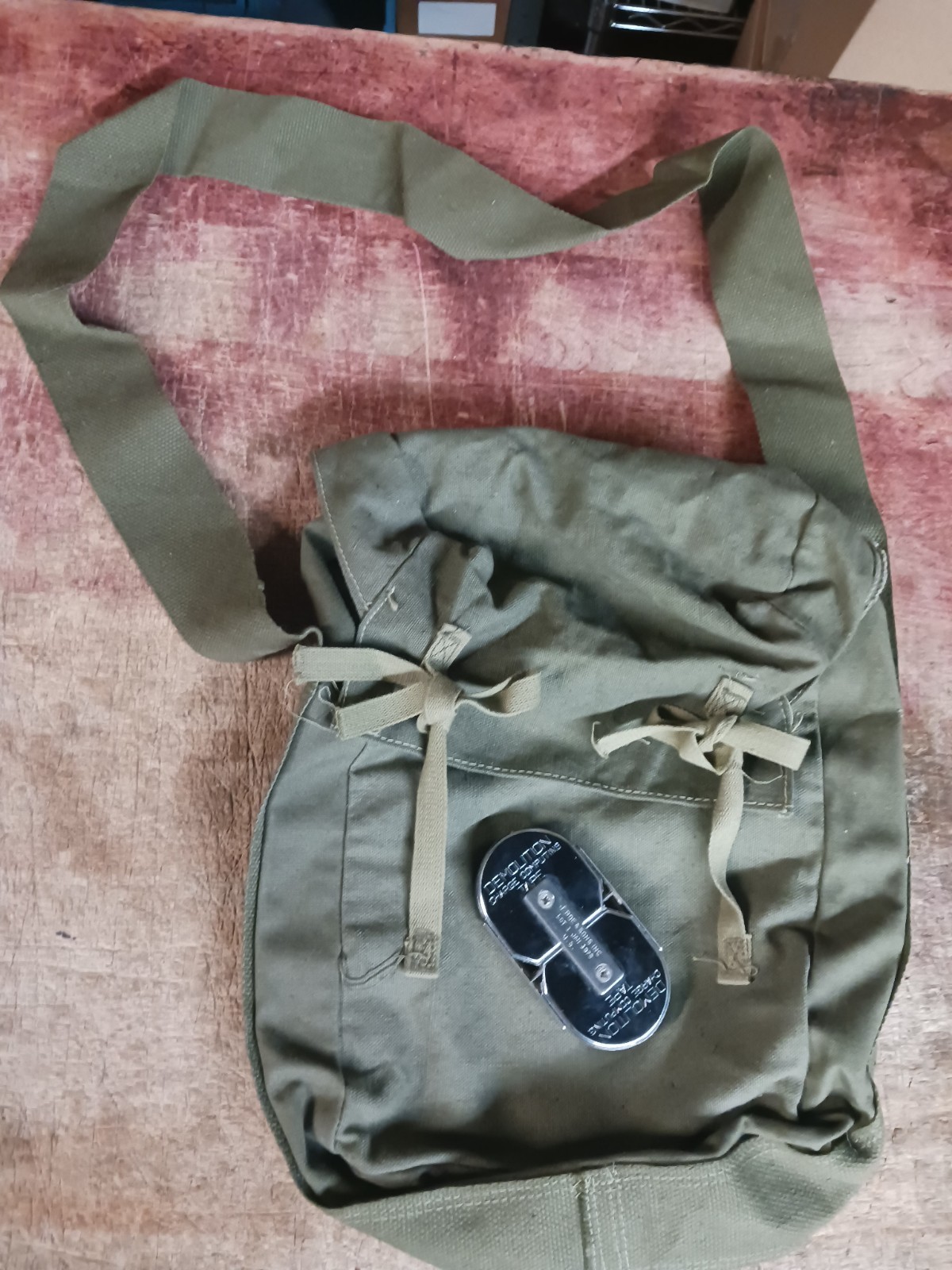 USGI Vietnam Canvas Demo Bag With Computing Tape Measure