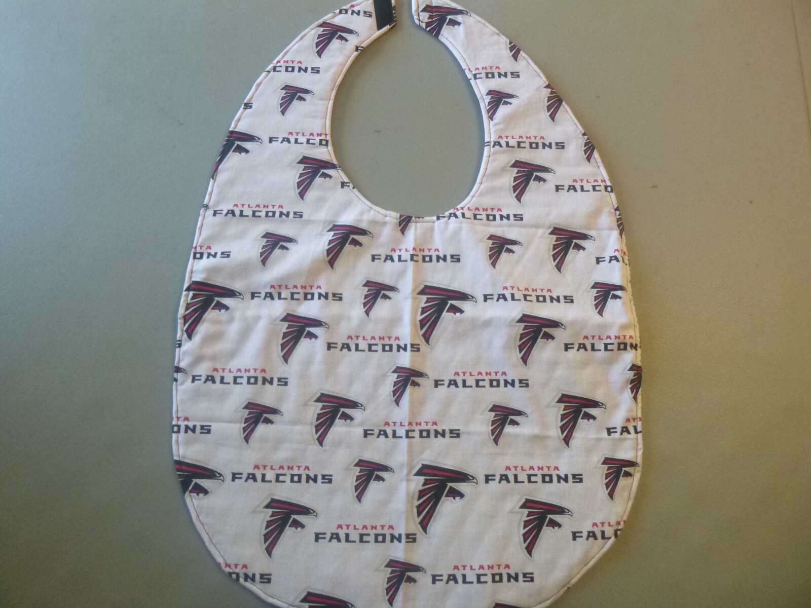 Falcons Adult Bib/Clothing Protector double thick with Quilted Diamond Backing