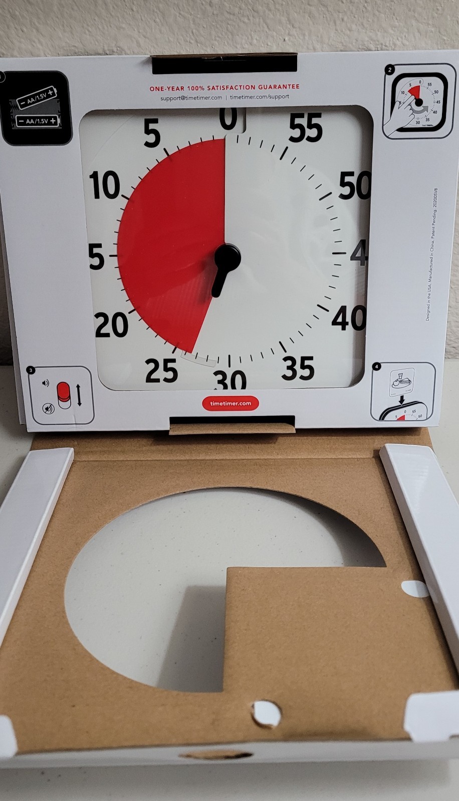 TIME TIMER 8 inch Visual Timer 60 Minute Kids Desk Countdown Clock