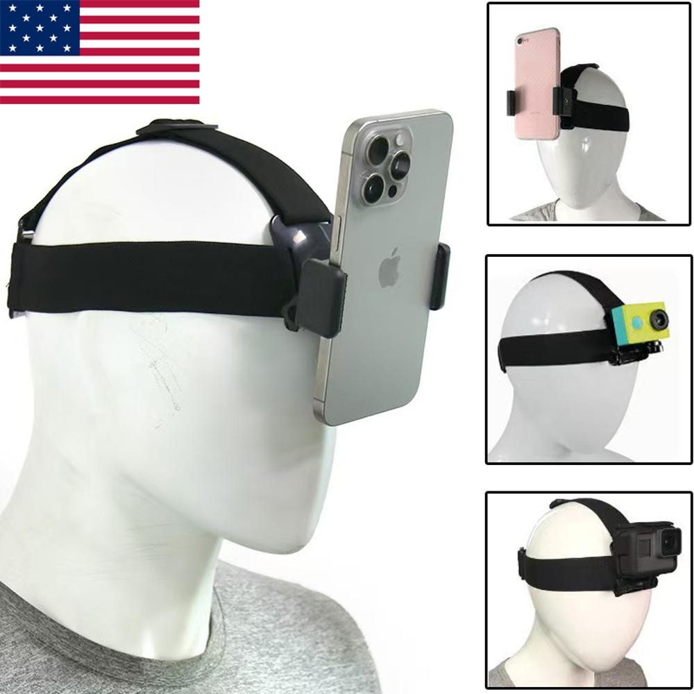 Outdoor Head Strap Belt Mount Holder For iPhone Samsung Gopro 12 11 10 9 Camera