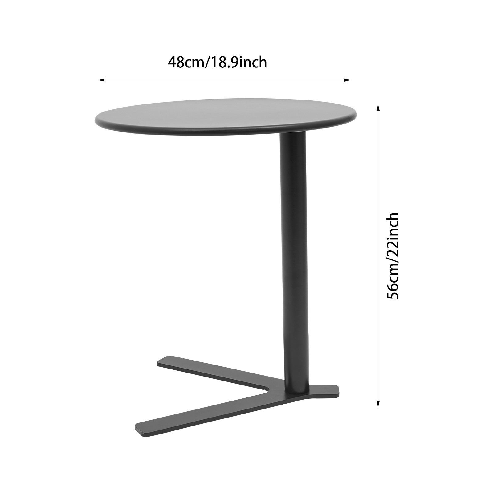 48x56cm Side Table with Y-shaped Base, Side Table, Modern Couch End Table