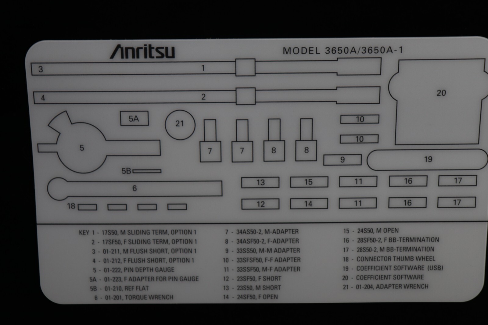 Anritsu 3650A Calibration Kit SMA(3.5mm) Type