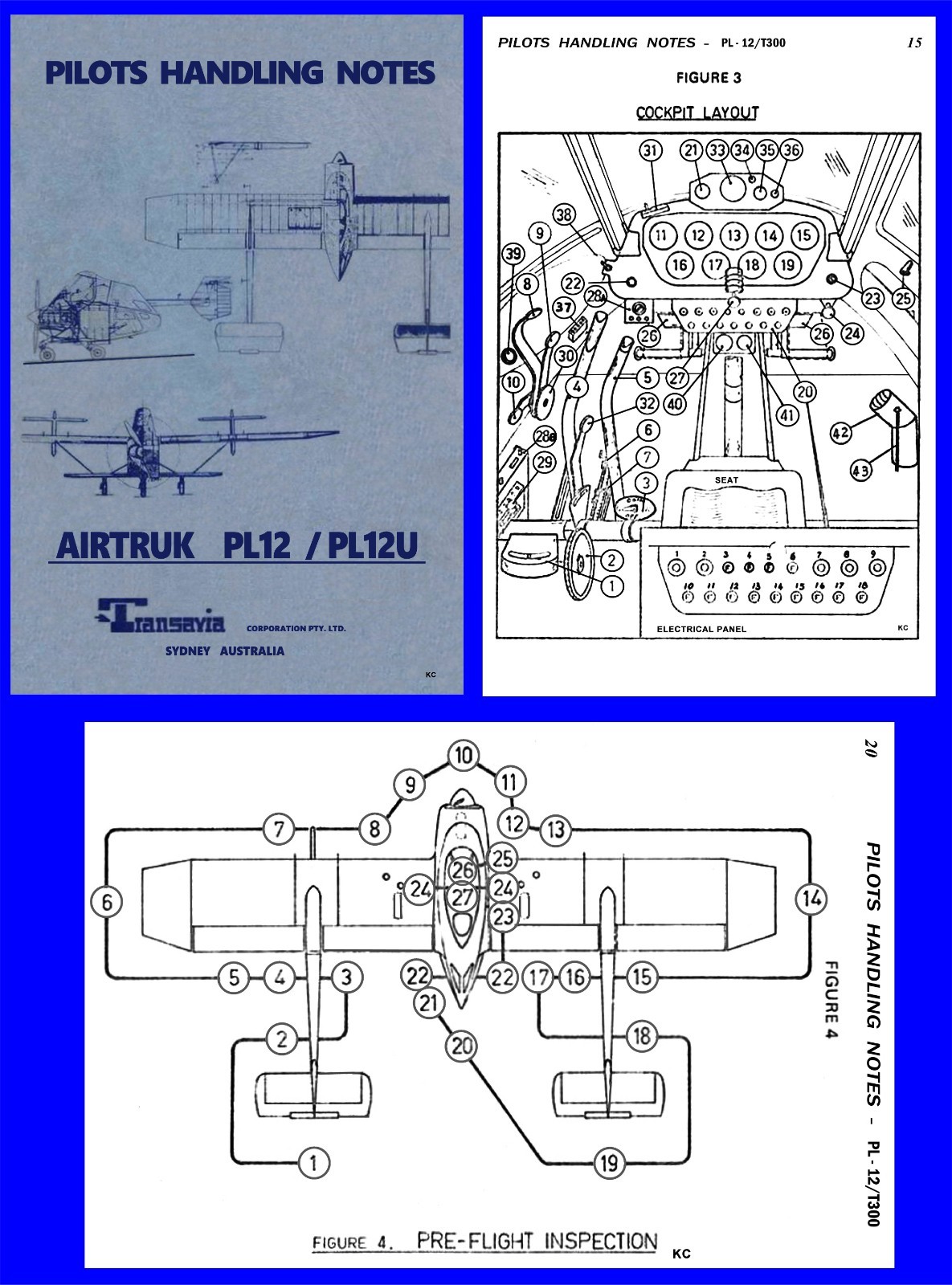 Transavia PL12 Airtruk Pilots Handling Notes - Aircraft Manual - on CD or USB