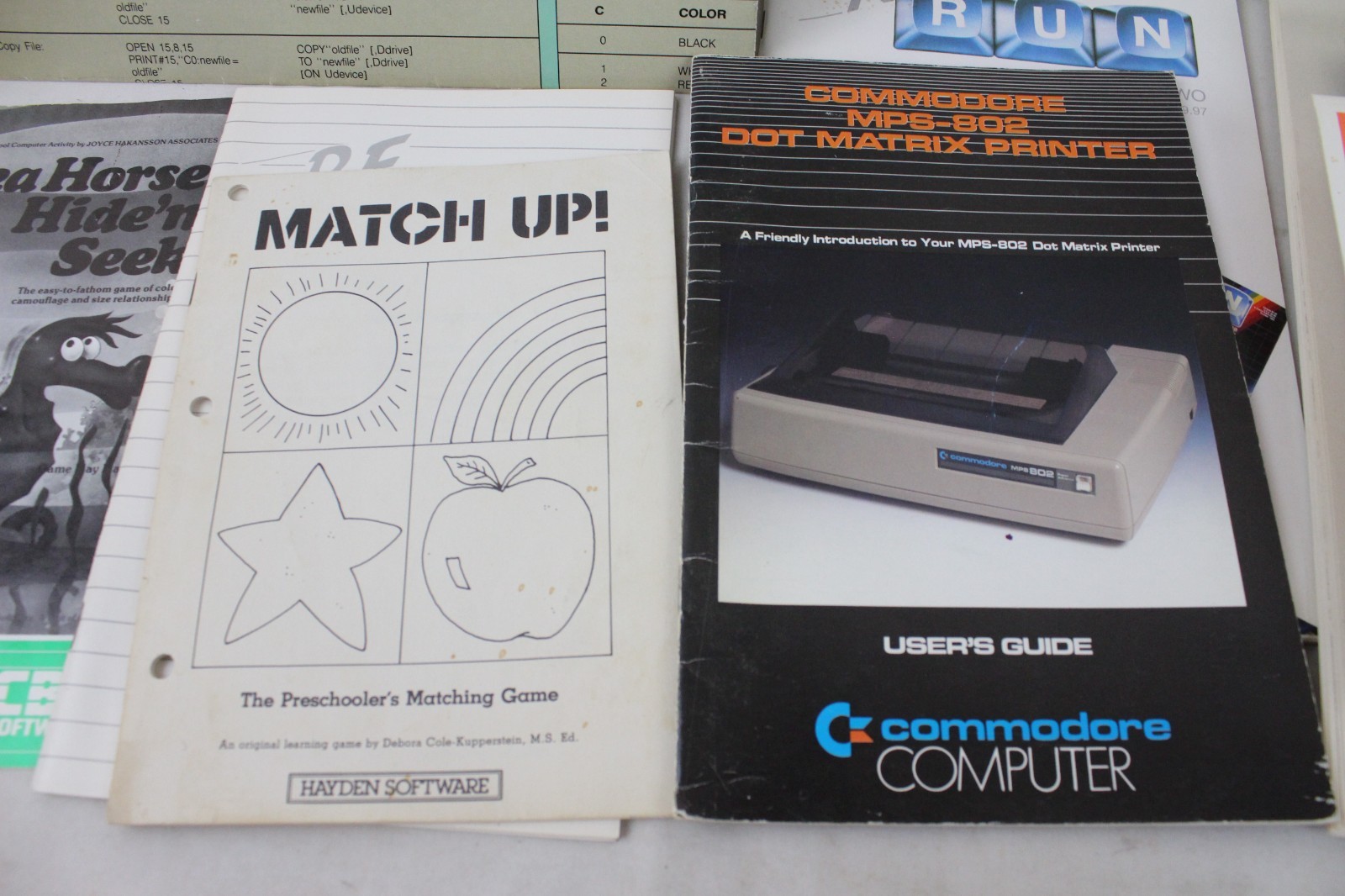 Vintage Commodore 64 Atari Manuals Paperwork Lot Elite ReRun Computer Video Game