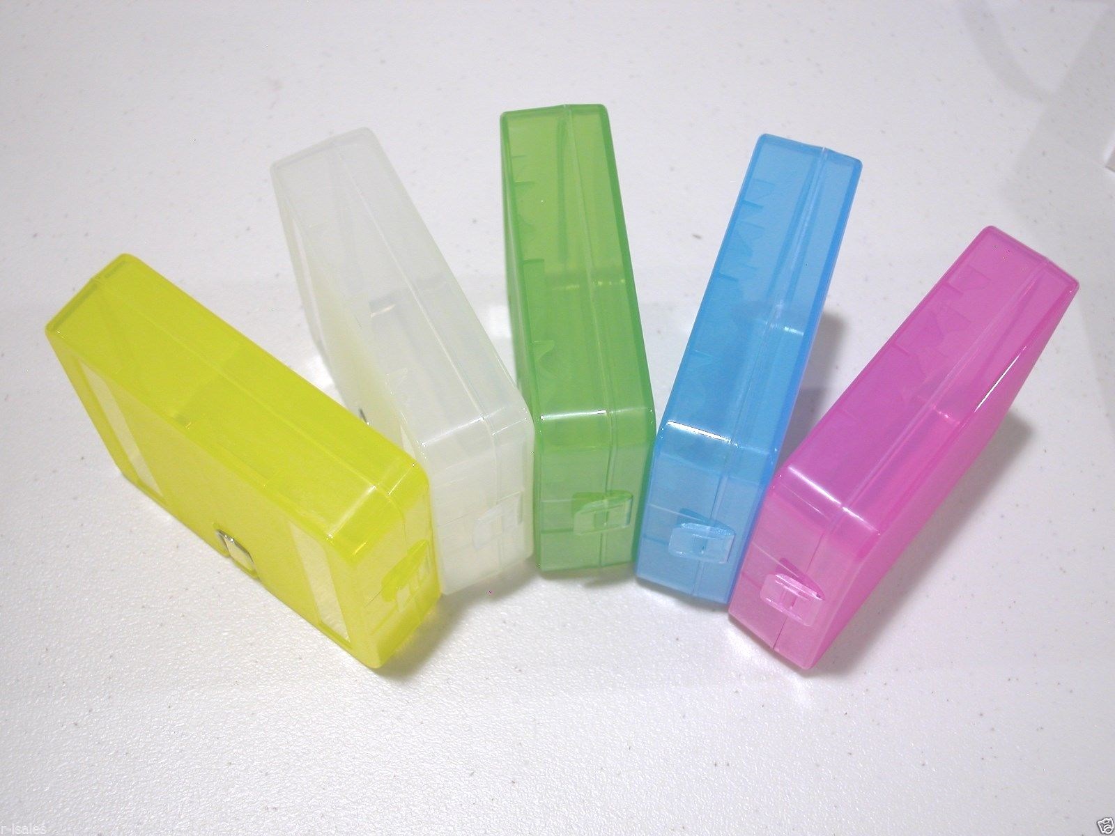 10 pc asstd Hard Plastic Case Holder Storage Box For 4 x 18650  Battery (4 bay)