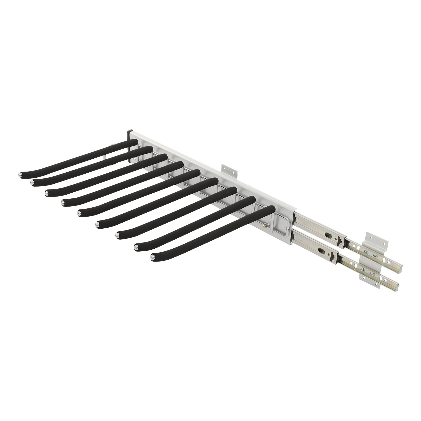 Durable Wall-Mounted Trouser Rack with Smooth Round Balls and Handle