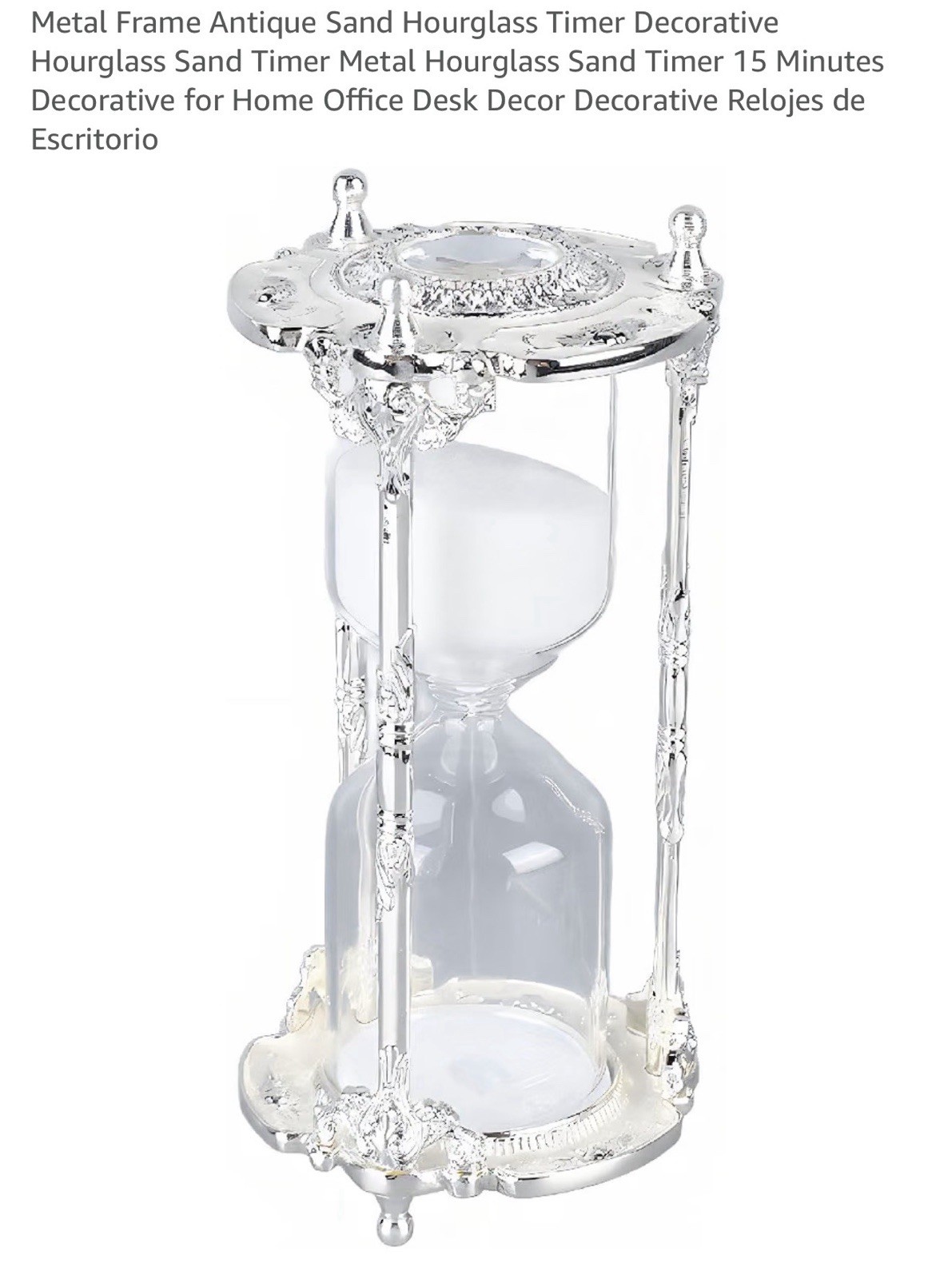 Metal Frame Antique Sand Hourglass Timer Decorative Hourglass Sand Timer Metal H