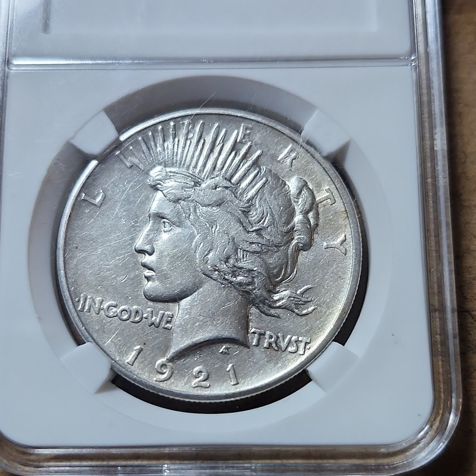 1921 Peace Dollar $1 Silver High Relief