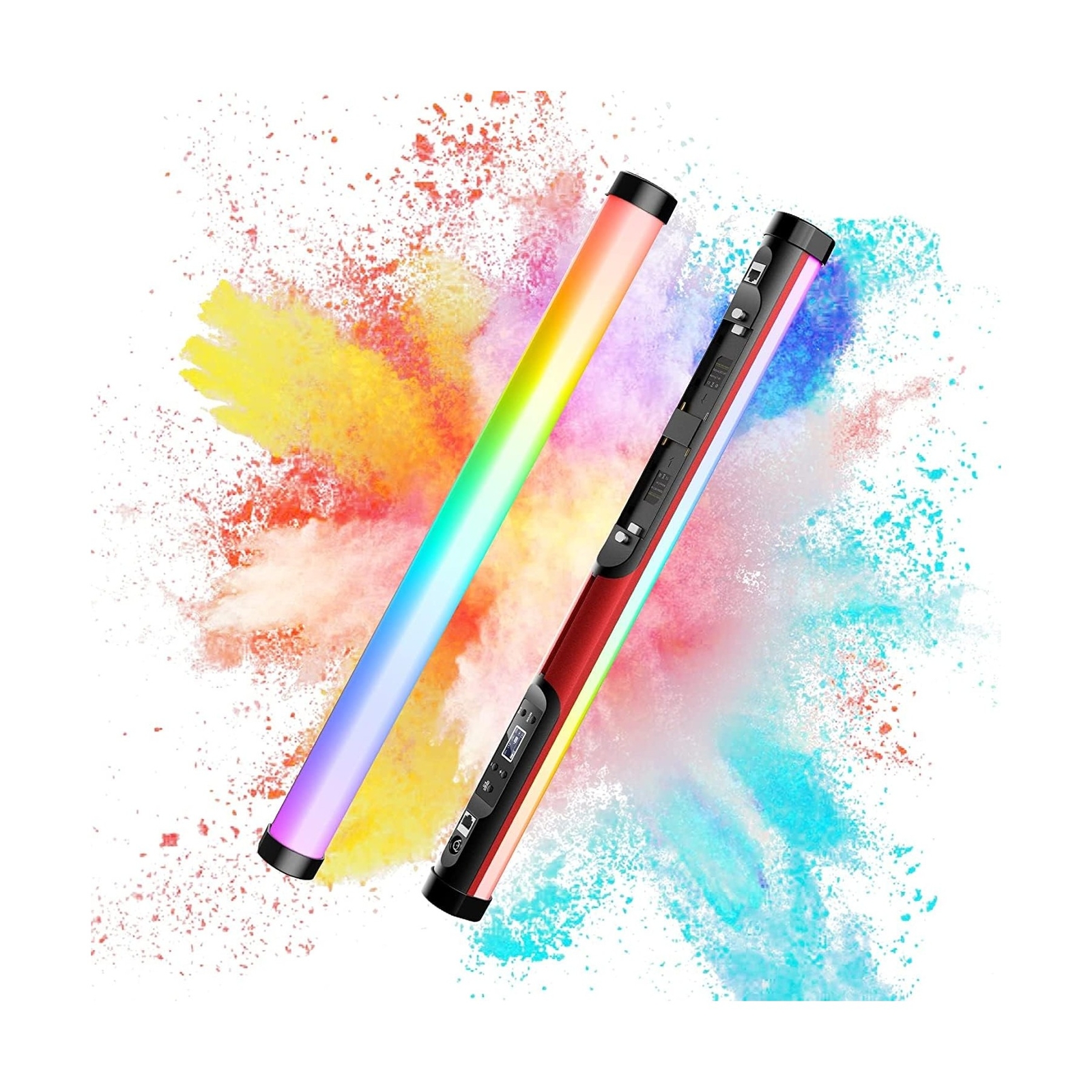GVM RGB Tube Light, BD25R 25W Light Wand with 300 Lamp Beads, 24" Photography...