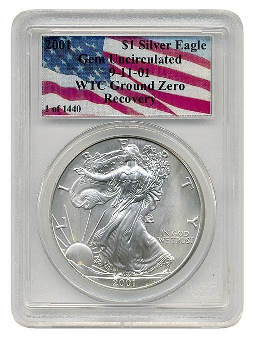 ⭐️ 2001 PCGS WTC Recovery 1 of 1440  American Silver Eagle   *RARE* ~LAST ONES ~