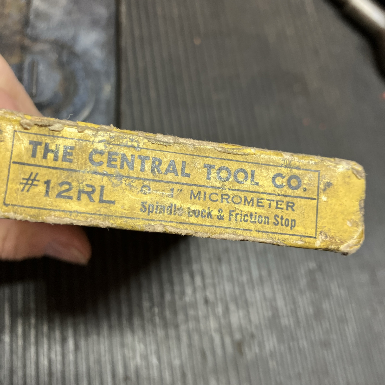 Central Tool Used model 12RL 0-1” Micrometer In Original Box