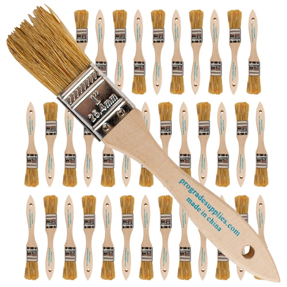 Pro Grade - Chip Paint Brushes - 36 Ea 1 Inch Chip Paint Brush Light Brown