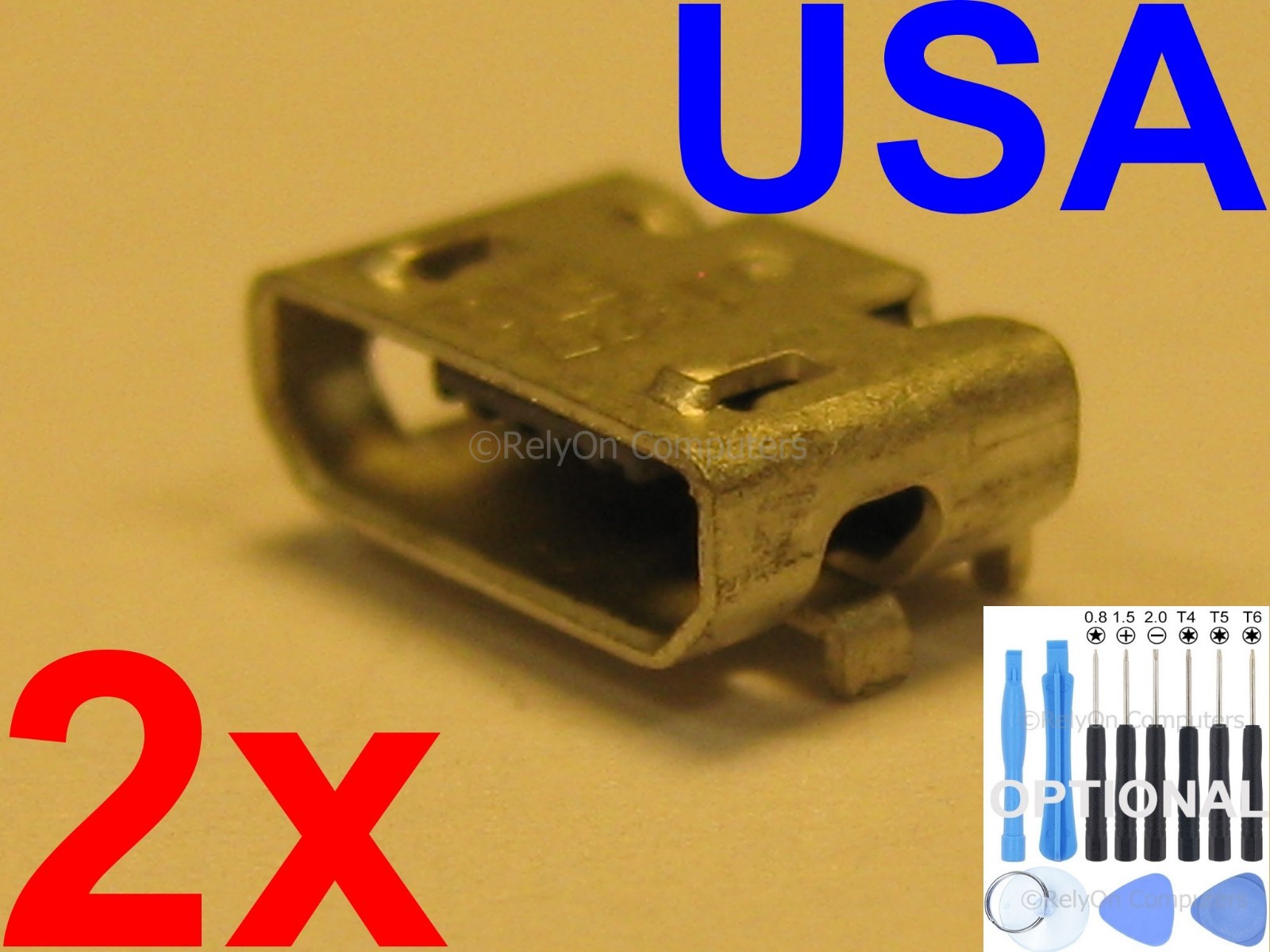 2x Micro USB Charging Port For MOTO X 2ND GEN 2014 XT1092 XT1095 XT1096 XT1097