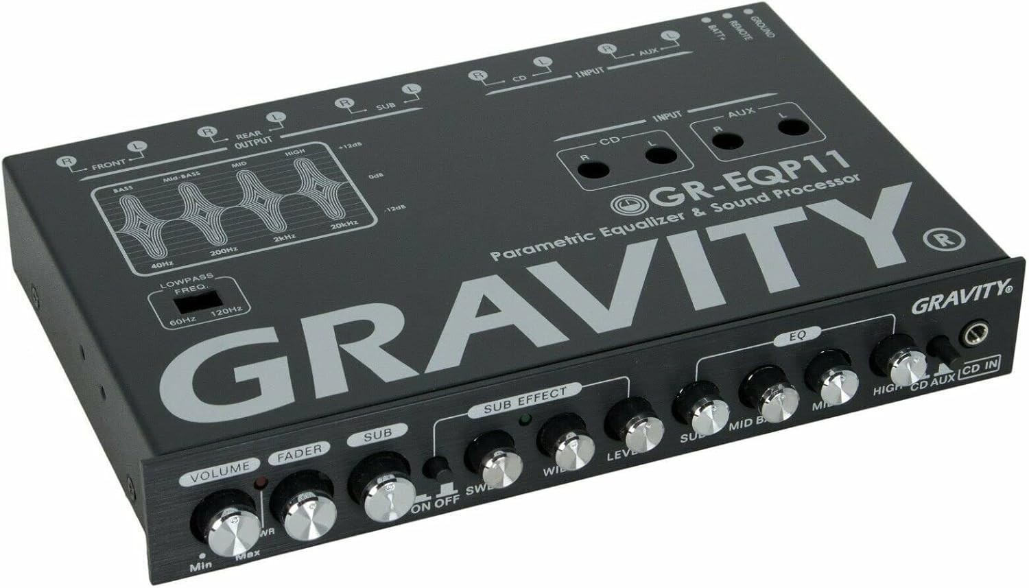 GR-EQP11 1/2 DIN Digital Bass Machine 9V Car Parametric Equalizer