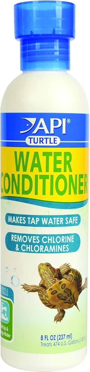 API TURTLE WATER CONDITIONER Water Conditioner 8-Ounce Bottle 8-Ounce, BLUE
