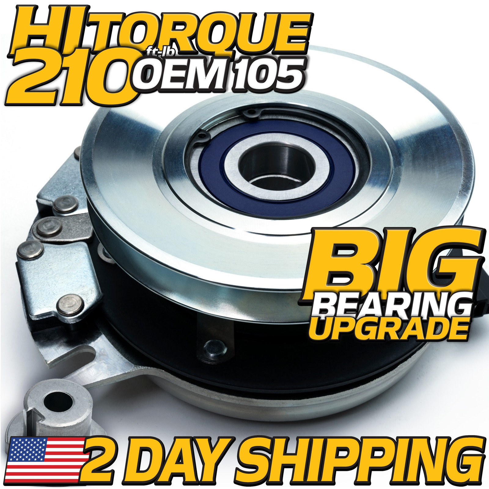 HiTorq 210lb (OEM 105) BIGBearing PTO Clutch 605777 605777K for Hustler 5219-191