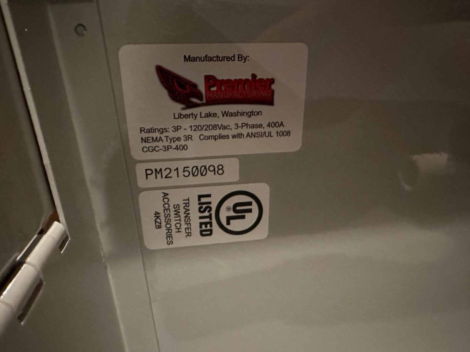 BRAND NEW Intersect 400AMP 3 Phase Cam Lok Box for Generators: ICGC-3P-400