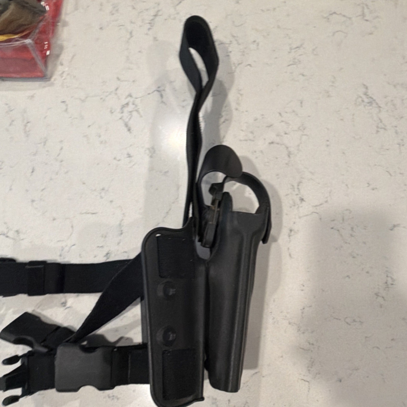 Black Tactical Drop Leg Holster with Adjustable Straps