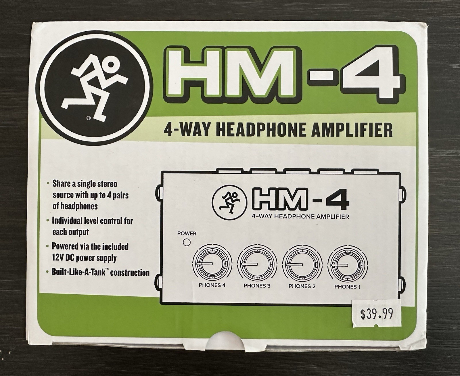 Mackie HM-4 4-Way Headphone Amplifier 2018 - Present - Black