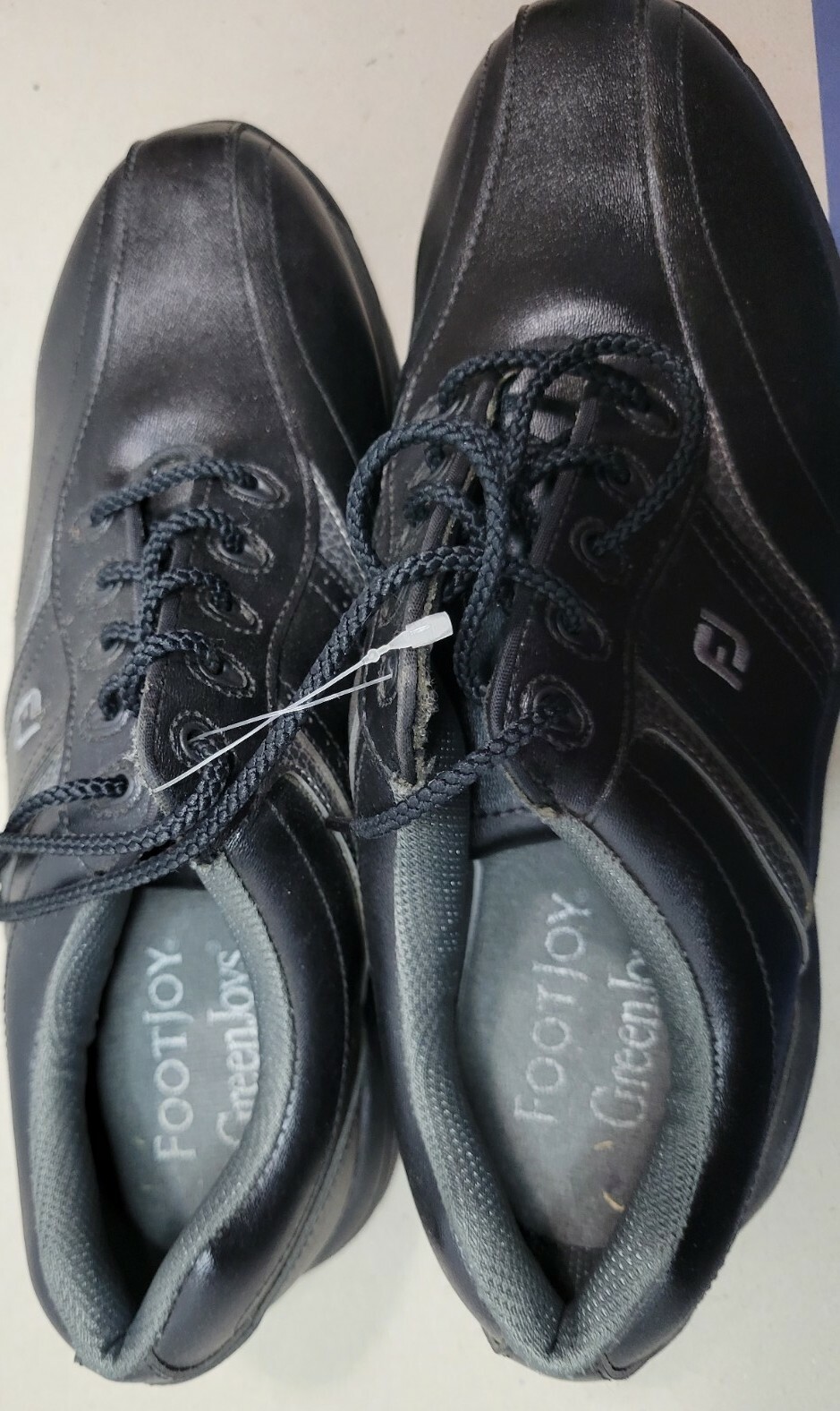 Footjoy Greenjoy 45471 Black Leather Golf Shoes Soft Spike Men’s 8.5 M Lace Up