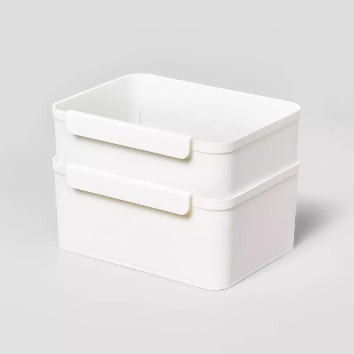 Brightbroom set of 2 Medium size cart organizers in white BPA free