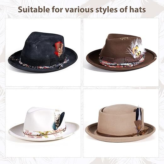MIX BROWN Hat Feathers Assorted Natural Feather Packs Accessories for Fedora