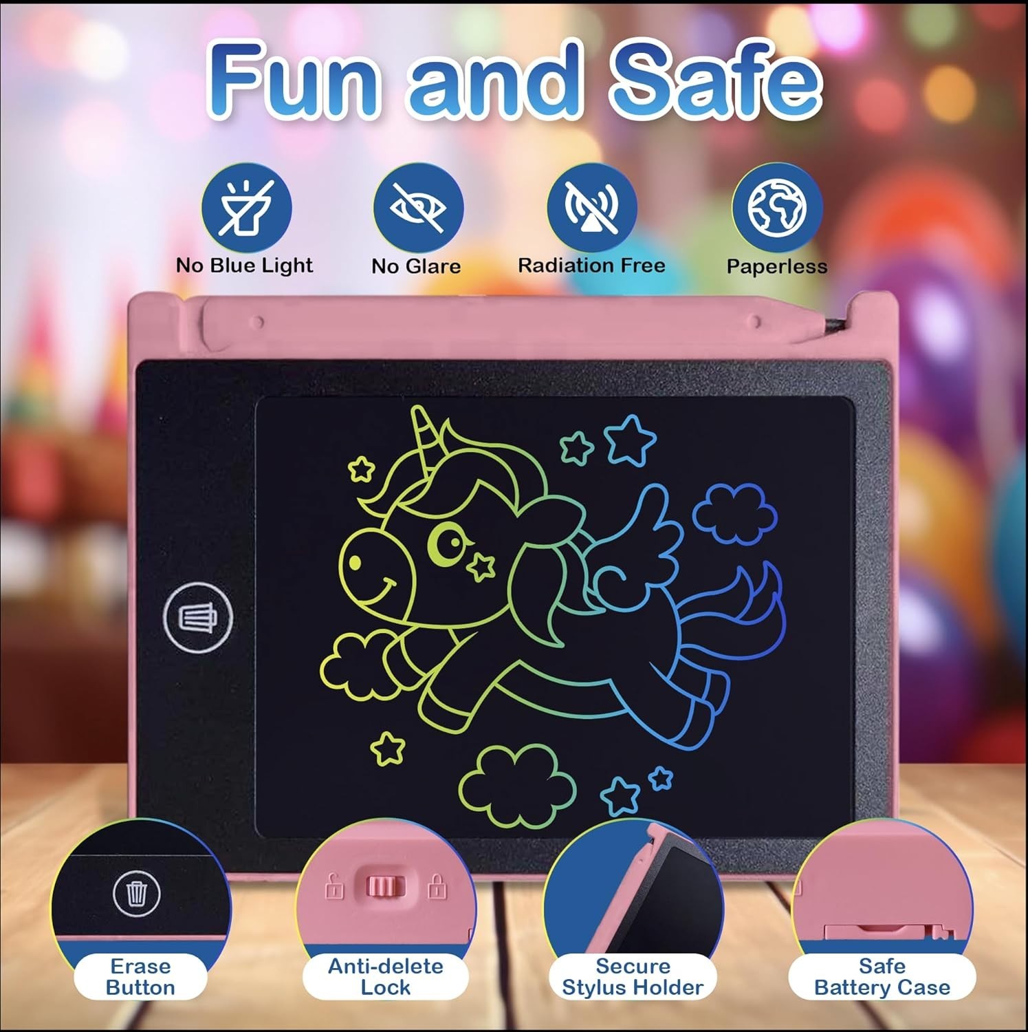 Versatile 4.5'' Kids LCD Writing Tablets - 24 Pack for Creative Learning Fun