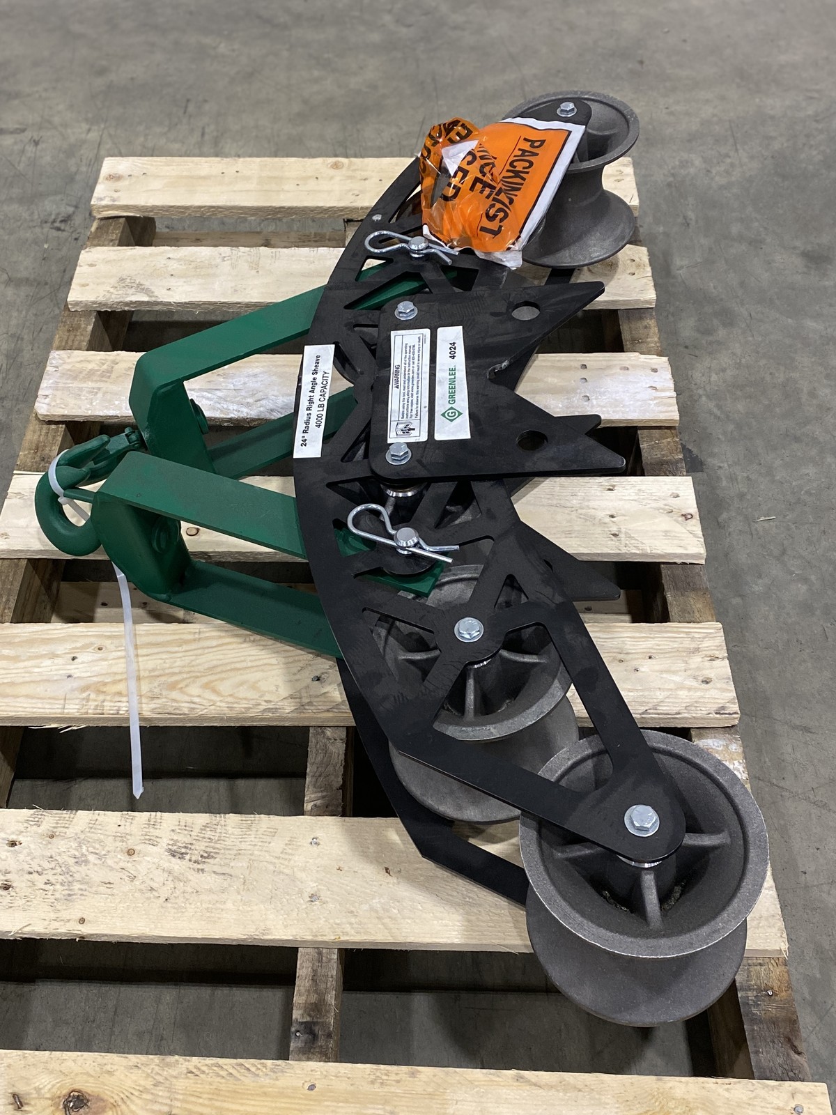 Greenlee 24” Radius Right Angle Conveyor Sheave 4000 Lb. Capacity 4024