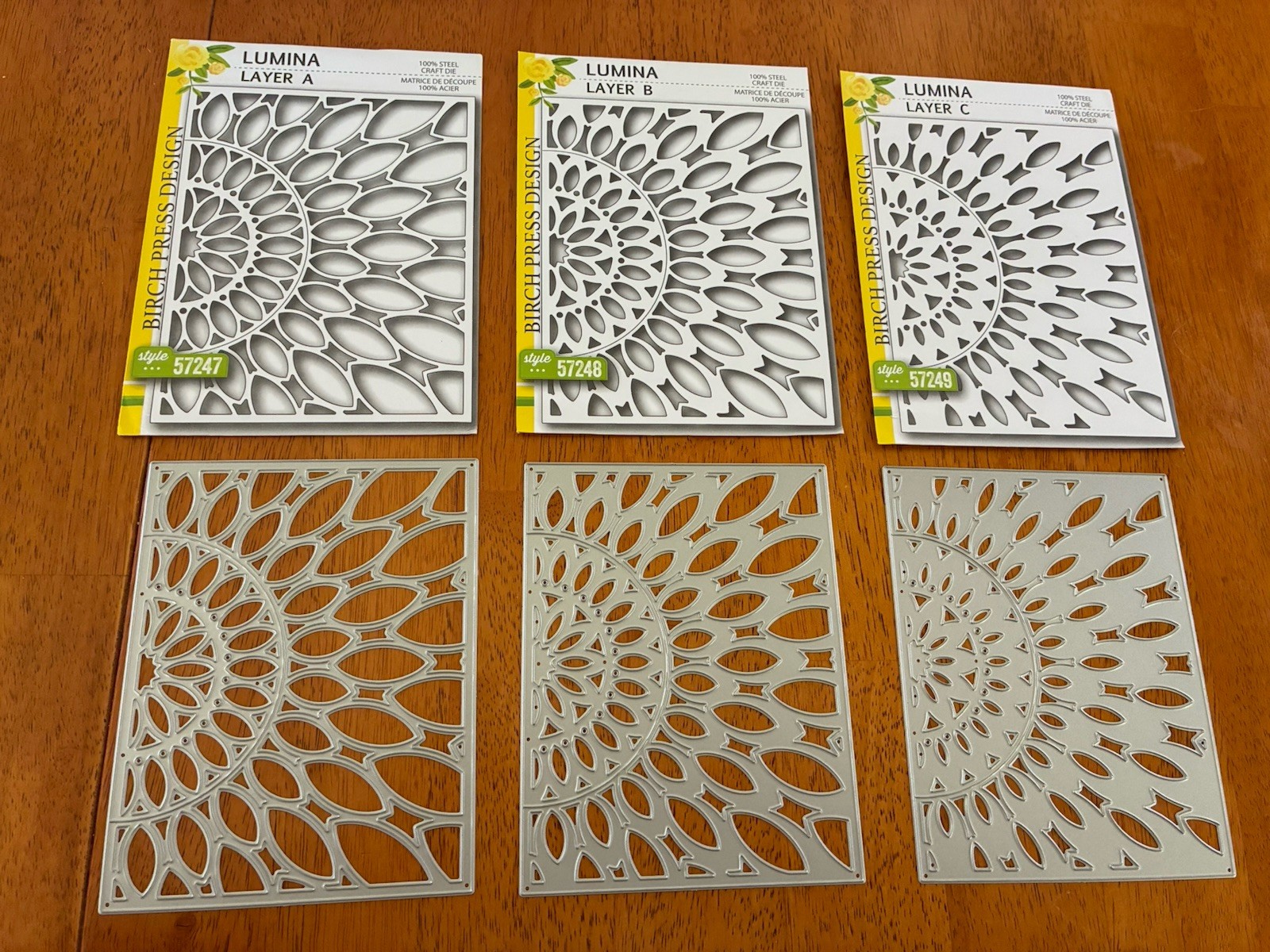 Birch Press Design -Lumina Layer 3-piece Die Set- Item # 57247, 67248, & 57249