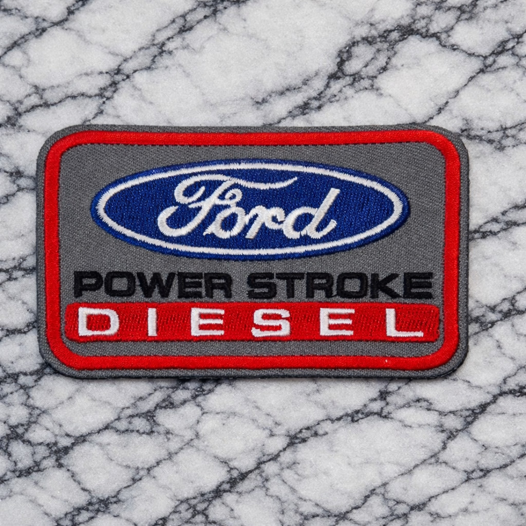 FORD TRUCKS POWER STROKE DIESEL Embroidered Iron/Sew On Patch 4"X3.5"