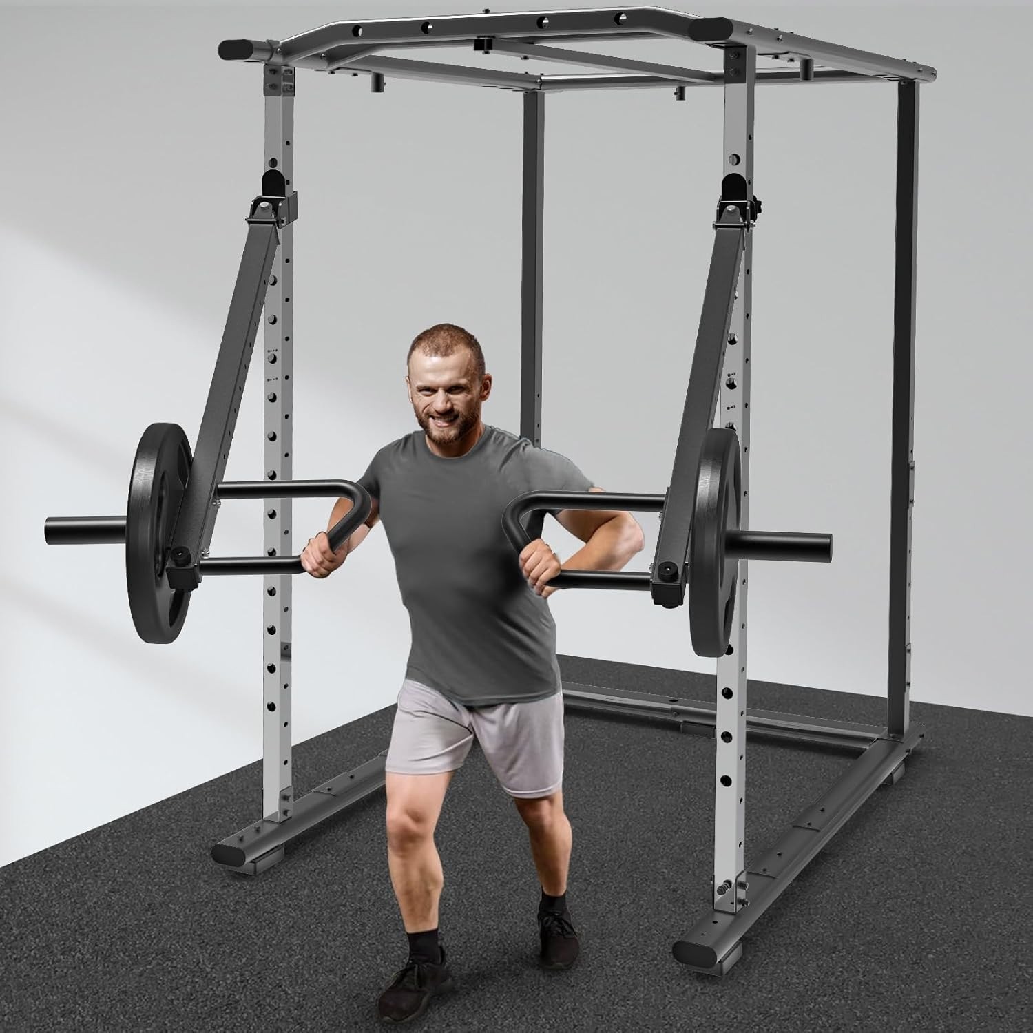 Versatile Adjustable Lever Arms for Power Racks - Perfect for Strength Training-