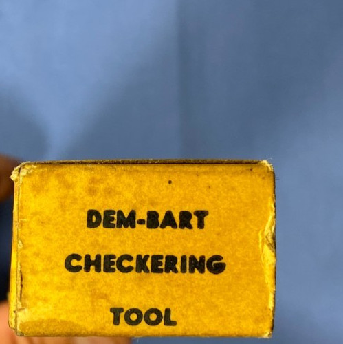 Vintage Dem-Bart Co Gunsmith Checkering Tool 2-18 with orig. Box