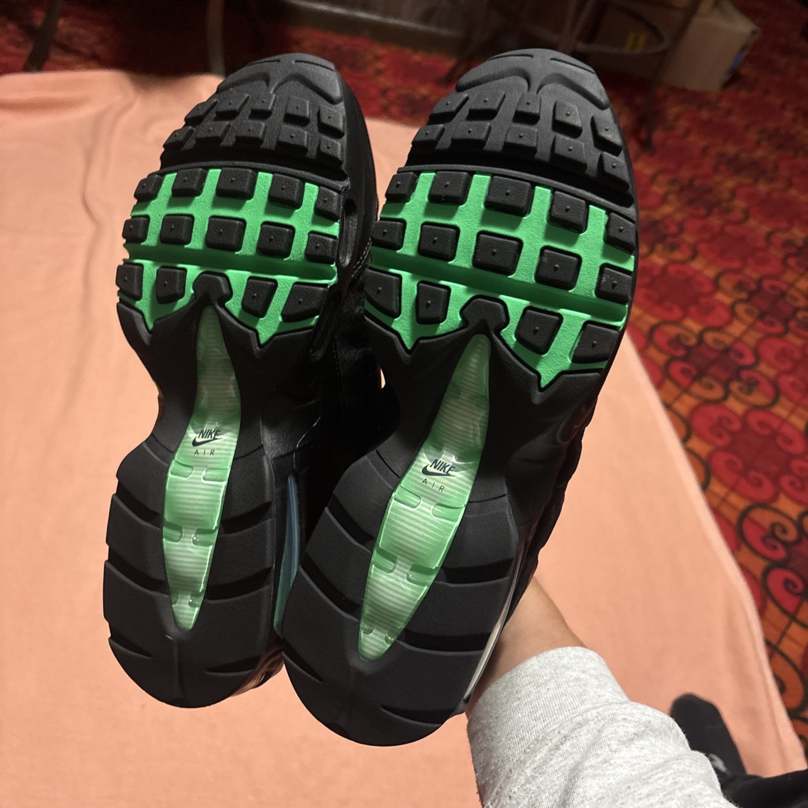 Size 11 - Nike Air Max 95 OG Black Green Shock