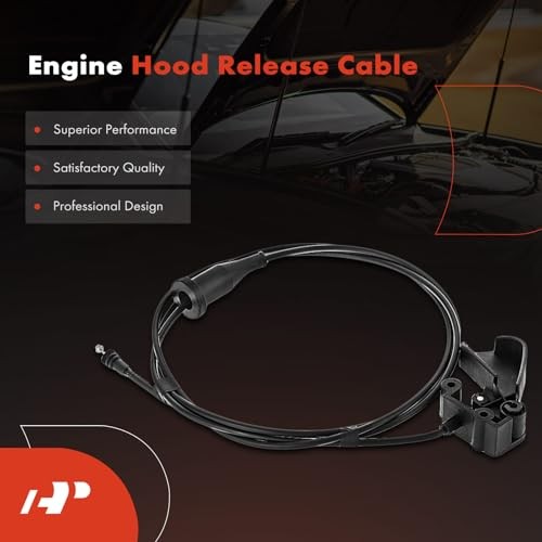 93.99 inch Front Hood Latch Release Cable with Handle | Compatible with