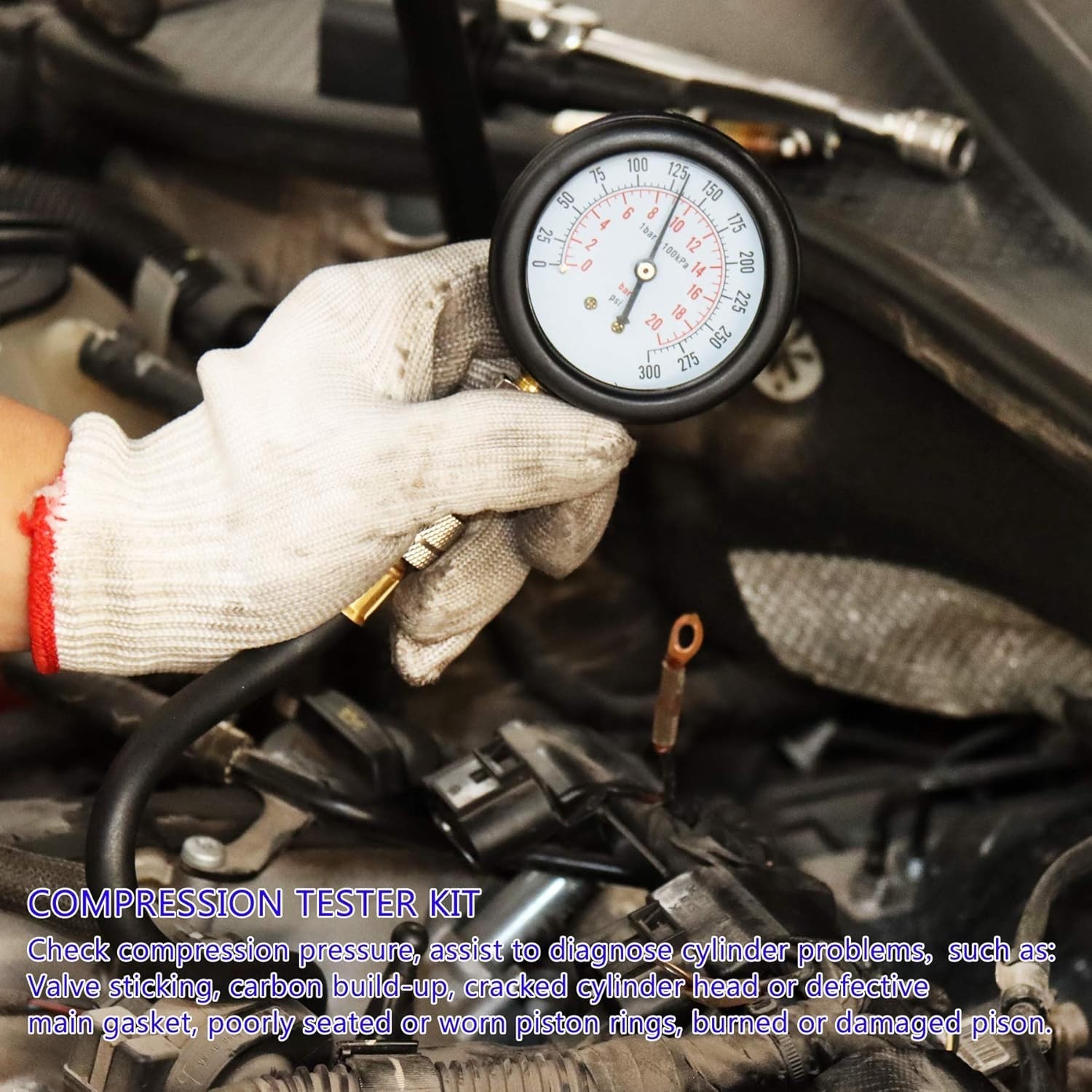 Cylinder Compression Tester with Extensions