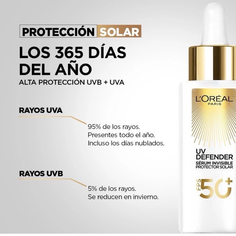 L'Oréal UV Defender Serum Invisible Protector Solar FPS 50+