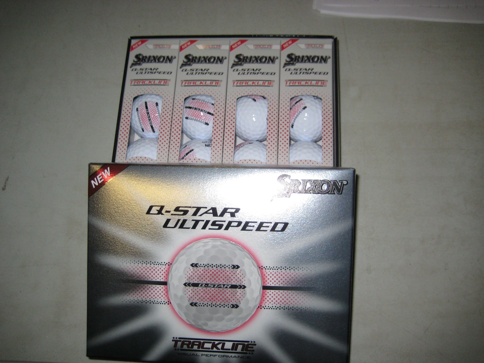 2 dozen BRAND NEW Srixon Q Star Ultispeed mens  golf balls White  Trackline