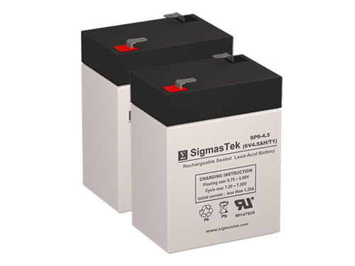 6 Volt Deer Feeder Game Battery Pack of 2 Sealed Lead Acid Rechargeable 6V 4.5Ah