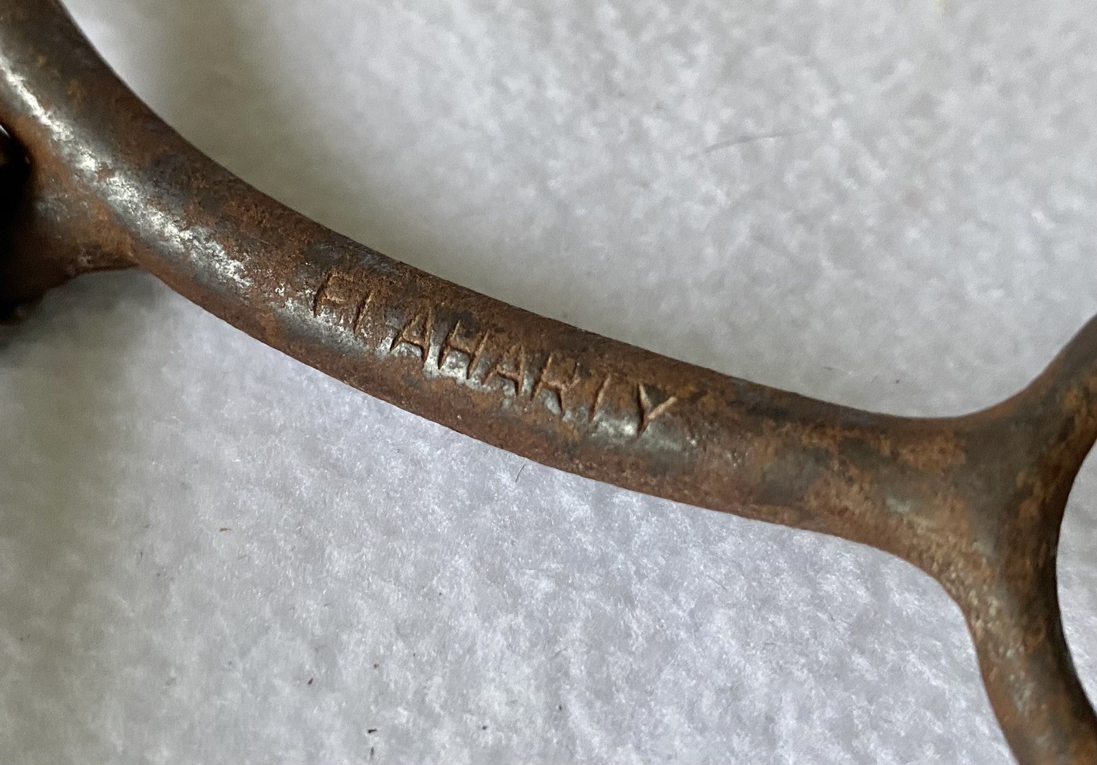 Troy FLAHARTY HandMade 5" Solid Rebar Mouth BIT~SUPER USING Bit~Rawhide HOBBLE
