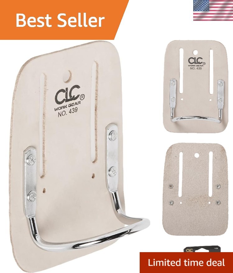 Elegant Cream White Leather Hammer Holder - Heavy-Duty Steel Loop Design