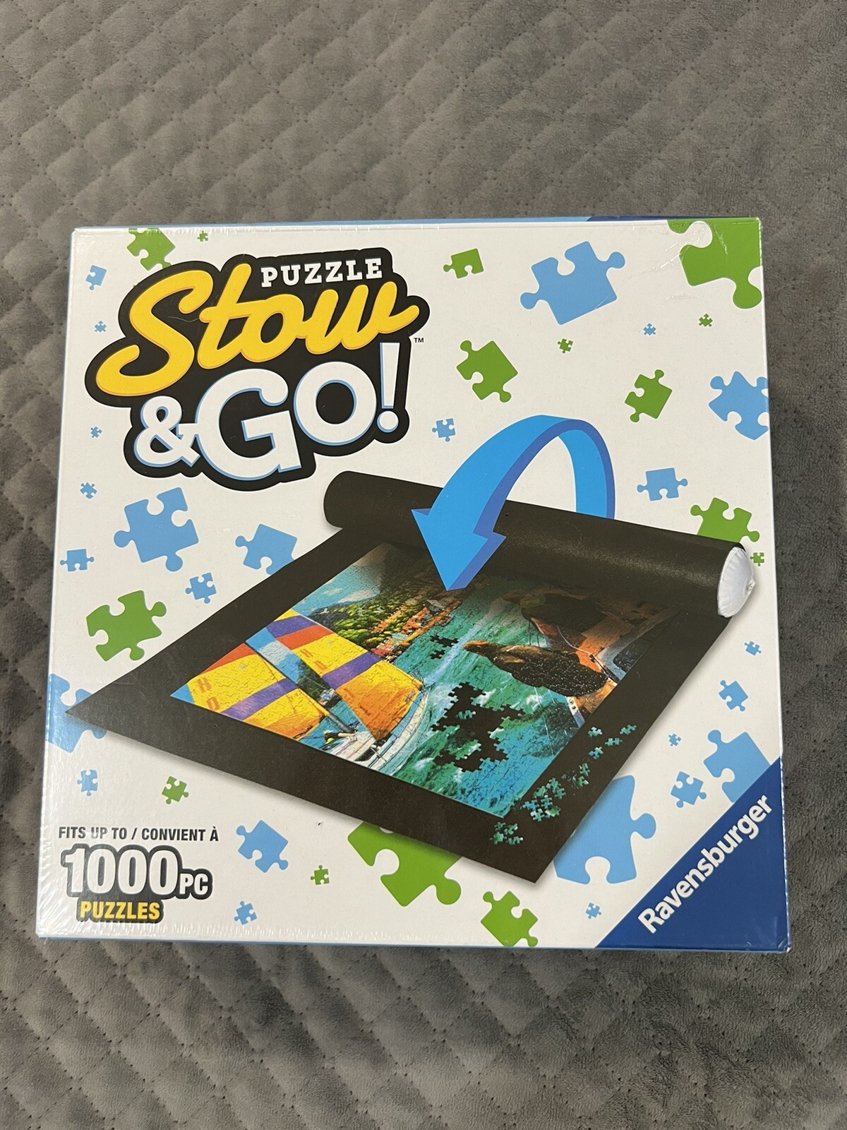 New Ravensburger Puzzle Stow & Go Storage System Roll Up Mat 39x22 in / 1000 Pcs