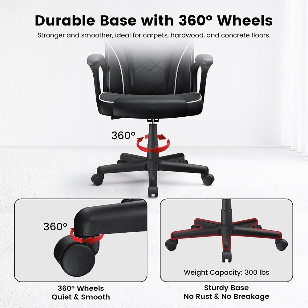 ACGAM Gaming Chair Office Ergonomic Desk Chair 360° Swivel/Adjustable Height