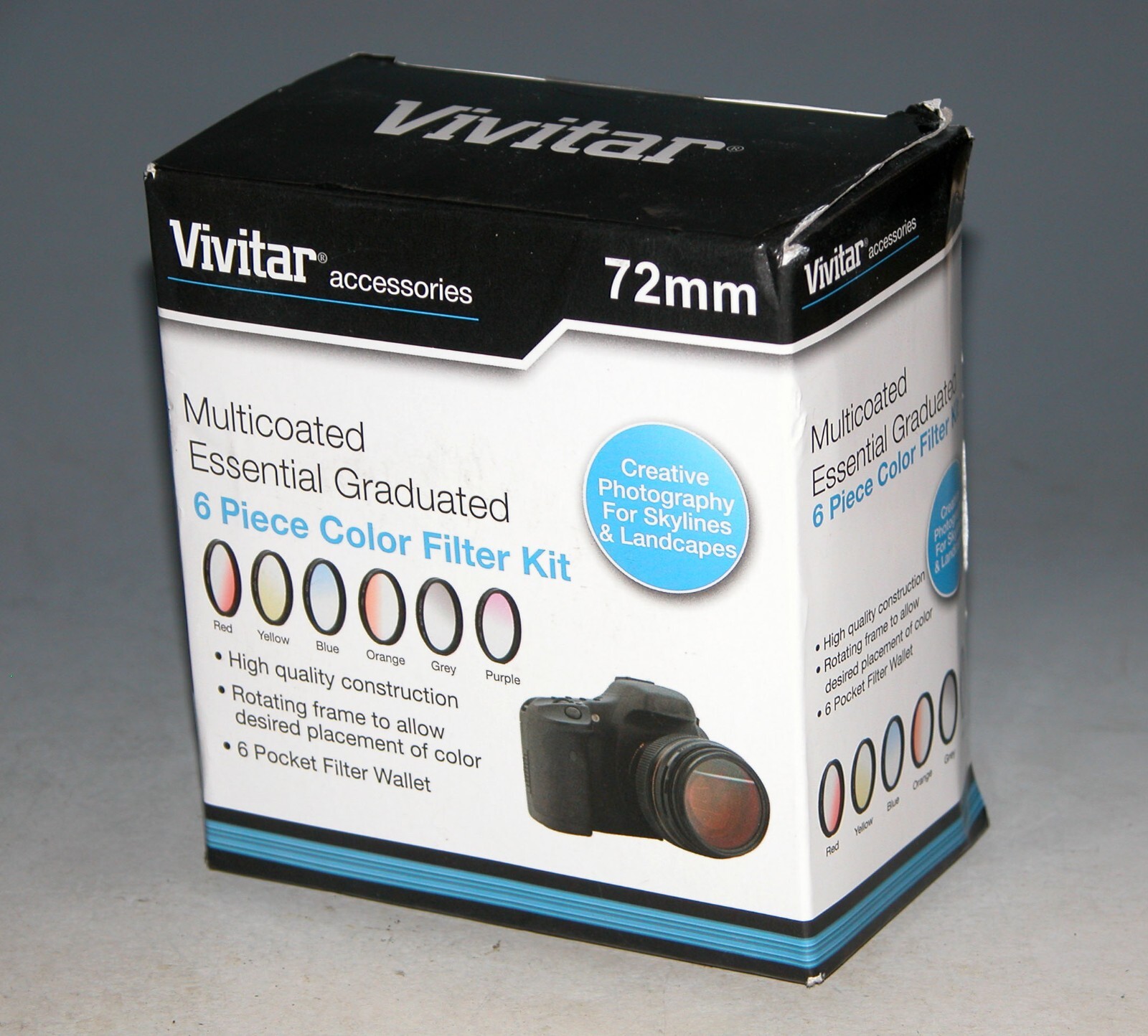 Vivitar 72mm Rotating Graduated 6pc Filter with Top Accessory Bundle