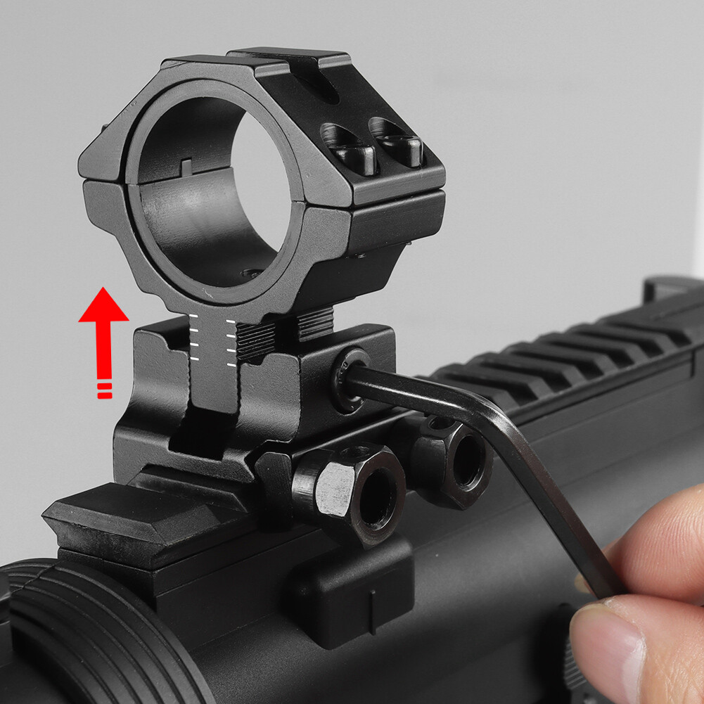 2Pcs Precision Adjustable Center Height 11mm Dovetail Scope Rings 1"/30mm Mount