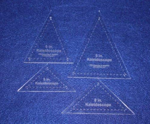4 Pc Kaleidoscope Set 6" & 8" 1/8" for 6" & 8" Finished Squares W/Holes & Seam A