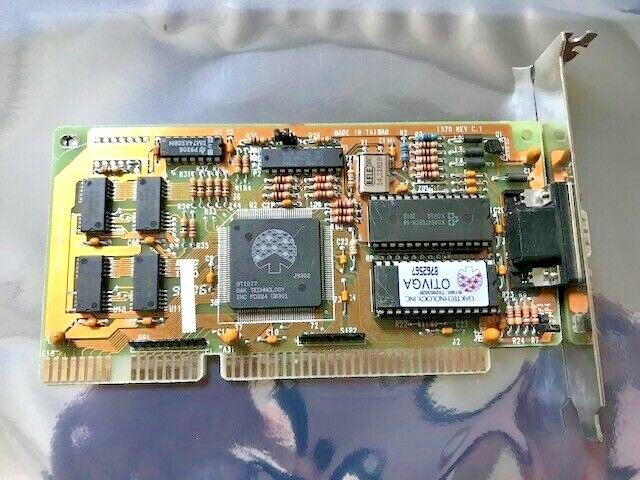 VINTAGE OAK TECHNOLOGY OTIVGA 1570 OTI077 CHIPSET 512K ISA 16 BIT VGA CD MXB113