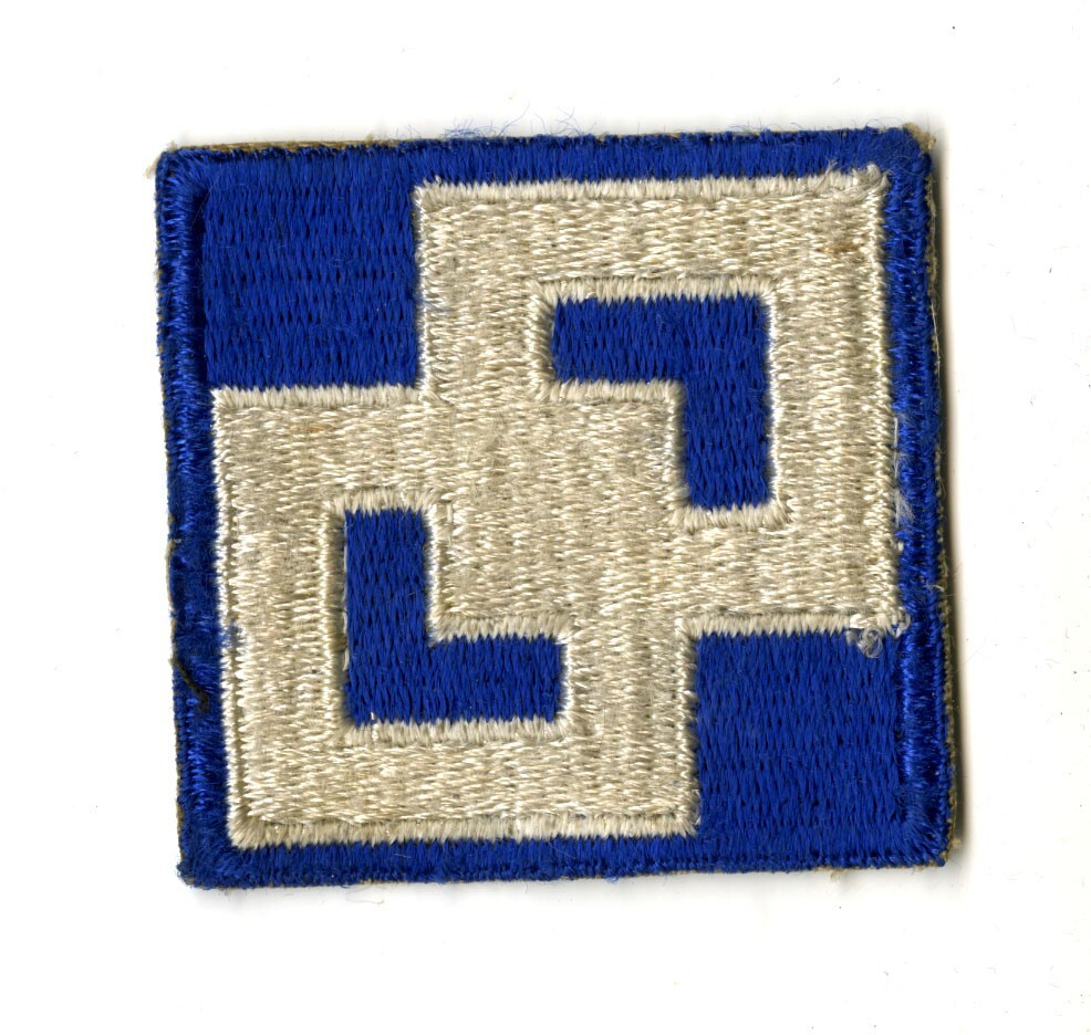 2nd Service Command White Back Patch WWII Vintage New York New Jersey