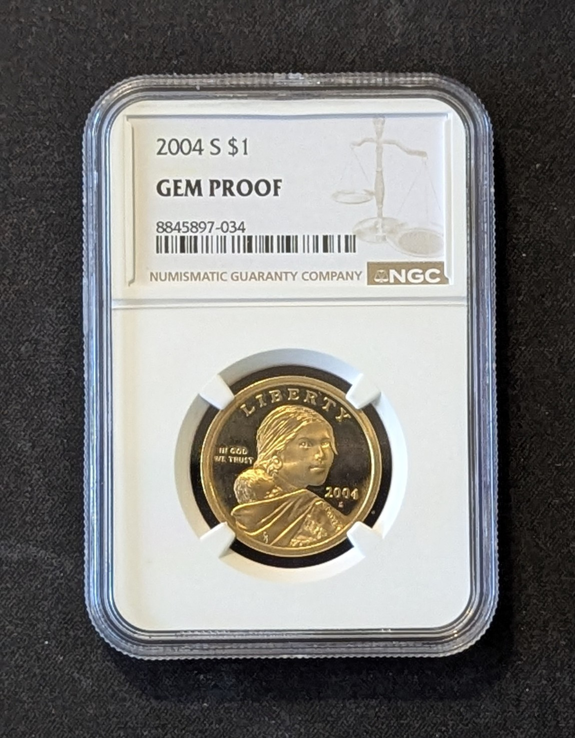 2004-S Sacagawea Dollar $1 NGC GEM PROOF Awesome Uncirculated Gem