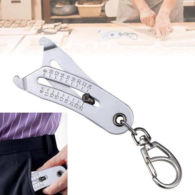 2PCS Portable Precision Thread Size Checker Keychain,Mini Bol Thead Size